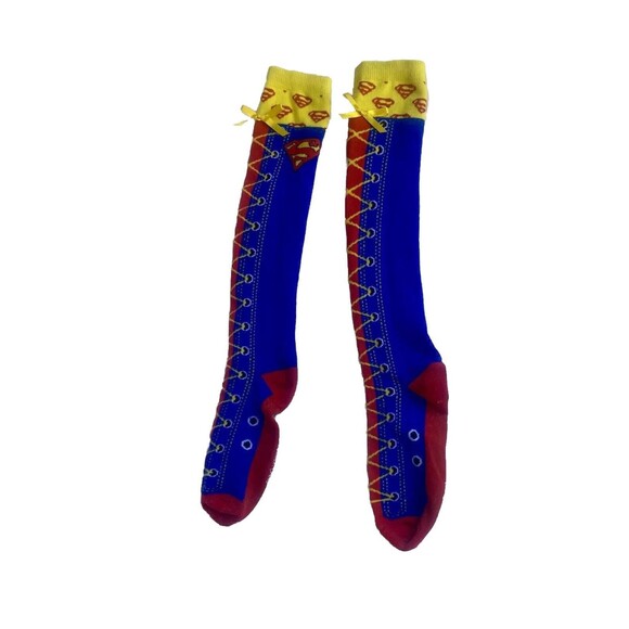 Women’s Supergirl Tall Knee High DC Marvel Super Hero -Halloween Fun Sz 7+ - Picture 7 of 7